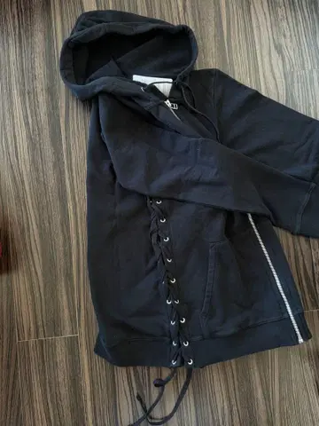 FAITH CONNEXION / 레이스업 지퍼 후드티 S