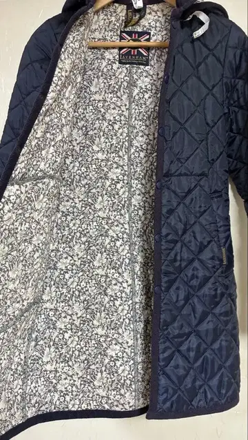 lavenham 리버티 네이비 퀼팅 자켓