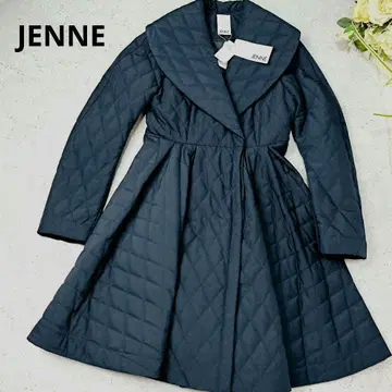 택 포함 JENNE 프렌치 시크 퀼팅 플레어 코트 M 사이즈