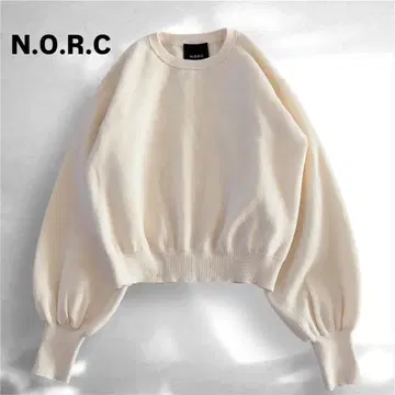 [ 미사용 ] N.O.R.C 맨투맨 같은 볼륨 슬리브 니트 2025년