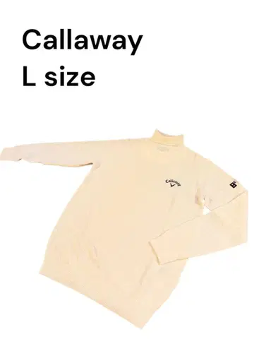 캘러웨이 골프웨어 터틀 니트 L 화이트