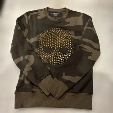 HYDROGEN 카모플라쥬 스컬 맨투맨 스터드 풀오버