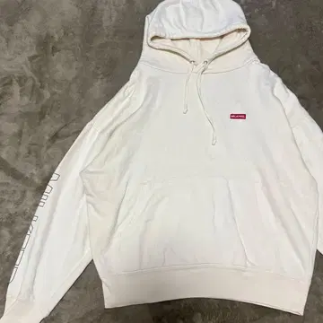 MILKFED 밀크페도 바 로고 후드 맨투맨 속기모 자수