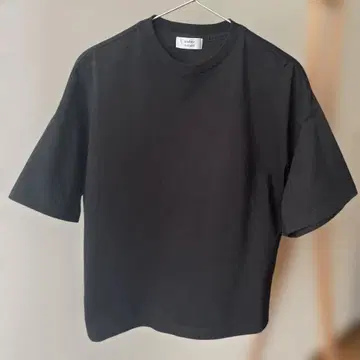 아틀리에 나루세 바스크 코튼 티셔츠 블랙