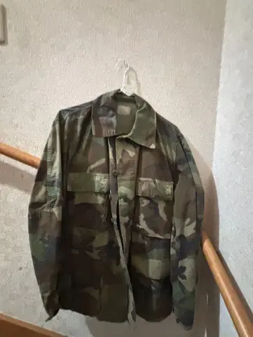 카모플라쥬 밀리터리 자켓 코튼 혼방