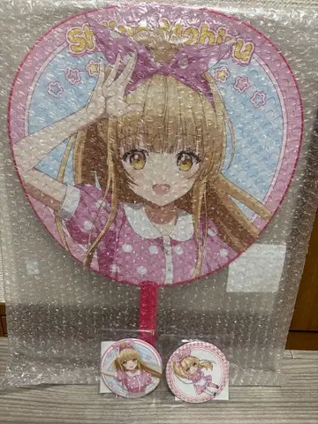 제비뽑기당 옆집 천사님 BIG 부채 & 캔뱃지 세트 아메리칸 다이너