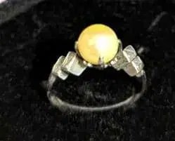 샘 플라티나 펄 반지 쇼와 레트로 13호