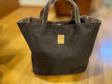 에토프 다크 브라운 메쉬 토트백