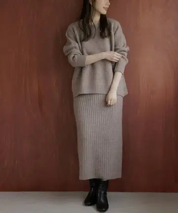 상의 x 스커트 니트 셋업 상하의 스웨터 긴팔