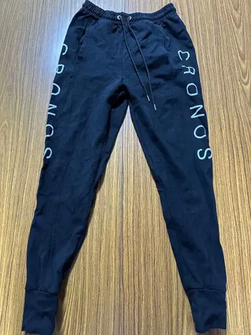 CRONOS 블랙 조거 팬츠