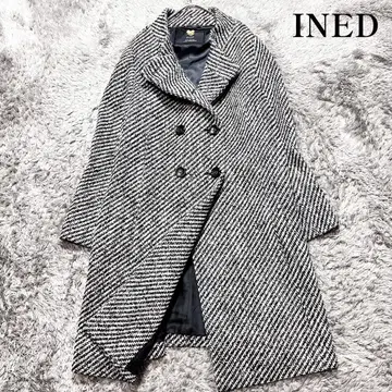 INED 최근 모델 울 스탠드 카라 코트 사이즈 5 XL 상당 새상품급