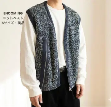 ENCOMING 니트 베스트 새상품급 1회 착용 S 사이즈 네이비