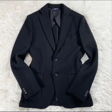 쉽스 해리스 트위드 헤링본 자켓 블랙 46