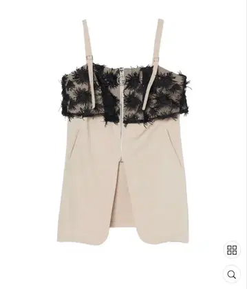 sahara Fluffy Layered Zip Top Beige