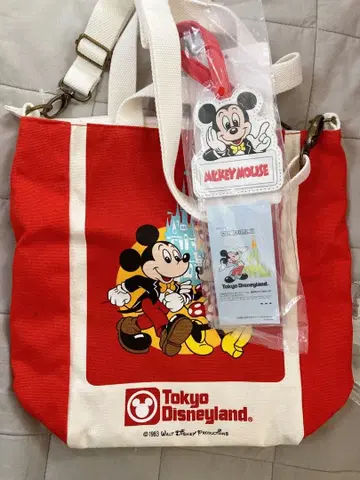 디즈니랜드 한정판 토트백 미사용 새상품