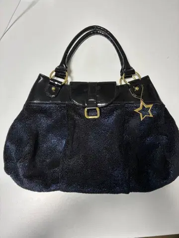 TAMBU 블루 핸드백 별 모양 참 포함