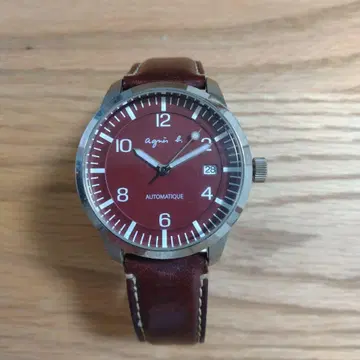 애니에스베 자동 와인 레드 손목시계