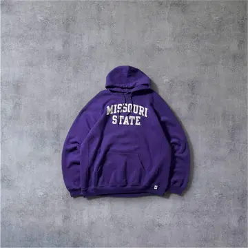 RUSSELL 칼리지 로고 후드티 XXL 퍼플 MISSOURI STATE