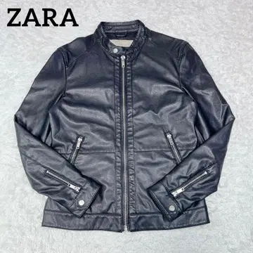 새상품급 ZARA 싱글 라이더 가죽 자켓 S