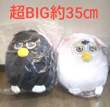 레트로 퍼비 봉제 인형 전 2종 세트 화이트 블랙