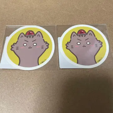 DMM 스크래치 고양이 스티커 2개 세트