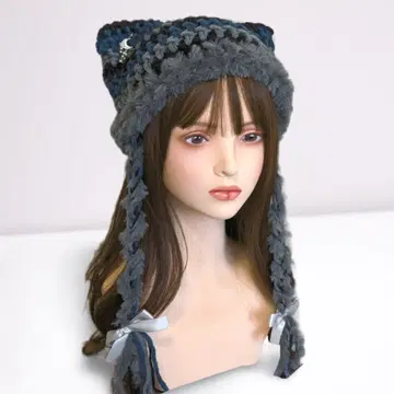 핸드메이드 고양이 귀 니트 모자 y2k 그런지 서브컬쳐 한국