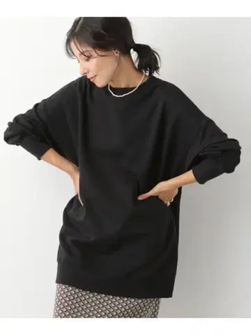 새상품 LEPSIM 렙심 속기모 슬릿 튜닉 원피스 맨투맨