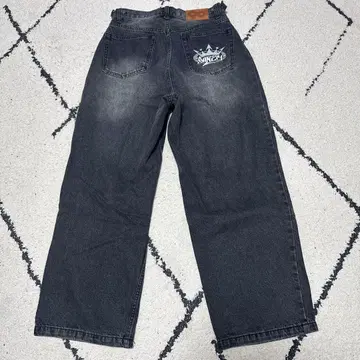 [지금만 한정 가격!] [ 즉완판템 ] 9090 블랙 데님 와이드 레그