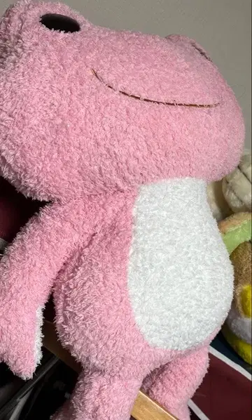 개구리 피클스 봉제 인형 대 핑크 벚꽃