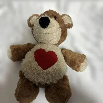 하트 무늬 곰 봉제 인형