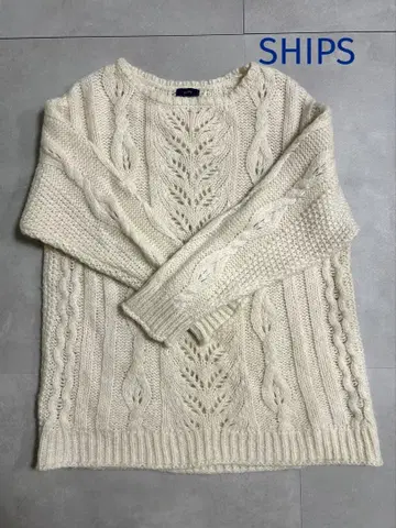 SHIPS 케이블 시스루 니트