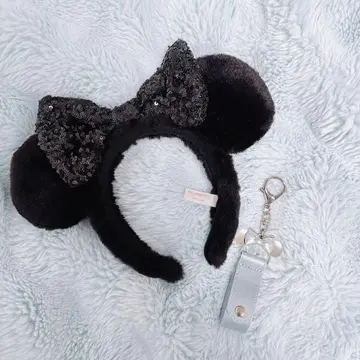 디즈니 머리띠 (블랙 스팽글) & 머리띠 키링