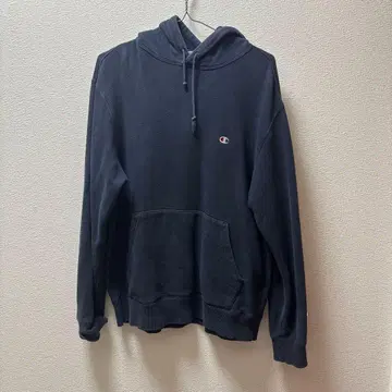 Champion 블랙 후드 부착 후드티