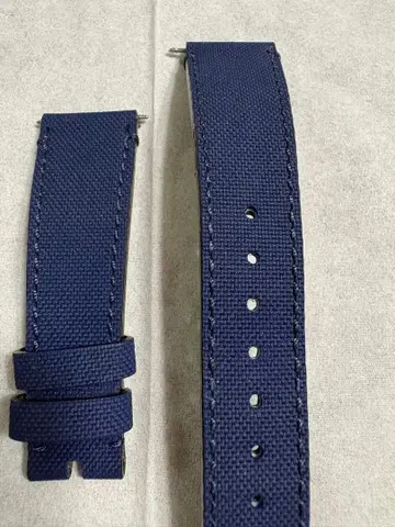 ZENITH 네이비 가죽 벨트