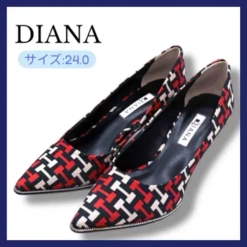 Diana 다이애나 펌프스 스틸레토 24사이즈 기하학 패턴 일본제