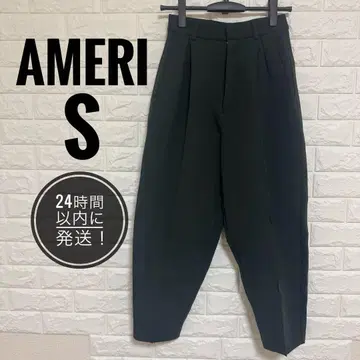 AMERI VINTAGE 아메리 다크 그레이 S 플리츠 슬랙스