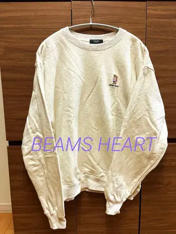 BEAMS HEART SURF BEAR 맨투맨 M 사이즈 그레이