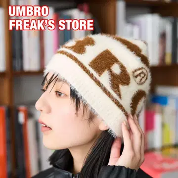 [ 새상품 ] UMBROxFREAK'S STORE 별주 모헤어 로고 비니