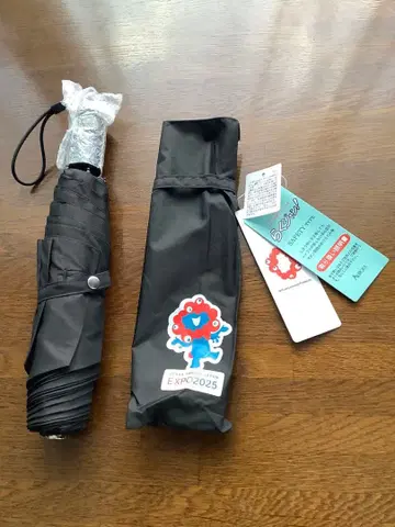 EXPO2025 미야쿠미야쿠 자동 개폐 블랙 접이식 우산