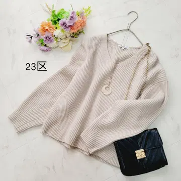 23구*캐시미어 블렌드 벌키 니트*그레이지