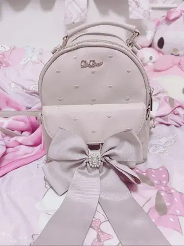 LIZLISA 롱 리본 백팩 핑크