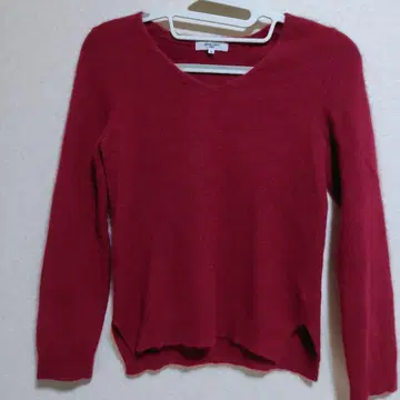 NATURAL BEAUTY BASIC 와인 레드 니트 M 사이즈