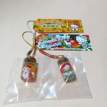 지역 한정 키티 신슈 한정 병조림 사과 병조림 살구 2개 세트 스트랩