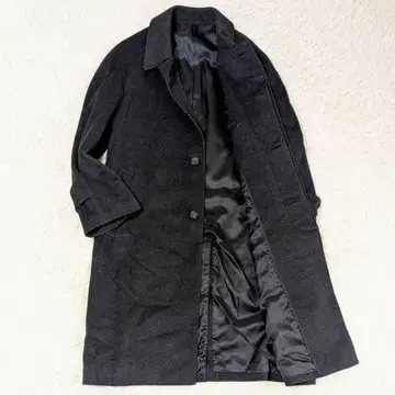 새상품급 캐시미어 100% 스텐카라 코트 롱 차콜 그레이 S