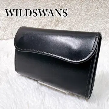 WILDSWANS 블랙 3단 폴더형 지갑 새들풀업 BYRNE 번
