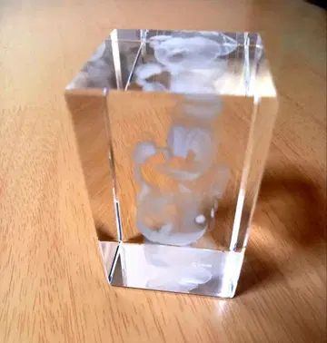 도널드 덕 3D 유리 아트 오브제 페이퍼 웨이트 디즈니