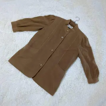 SWALLOW COAT 스탠드 카라 코트 베이지 울 소재 9AR