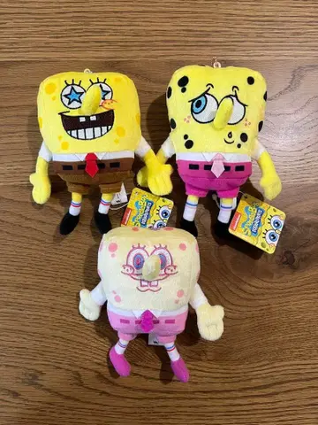 [ 새상품급 ] 스펀지밥 봉제 인형 마스코트 세트 판매 볼체인 포함