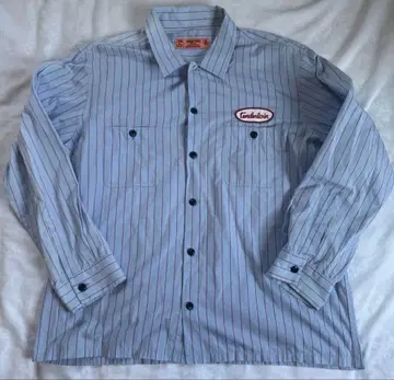 텐더 로인 워크 셔츠 긴팔 XL 와펜 스트라이프