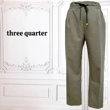 [쓰리쿼터] 이지 팬츠 [F] 그린룸 허리밴딩 무지